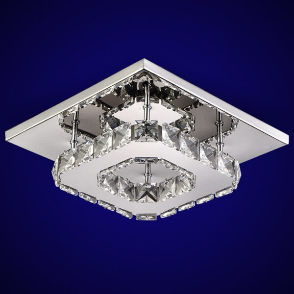 Creative Stainless Steel Crystal Lamp Round Ring Chandelier - Image 3