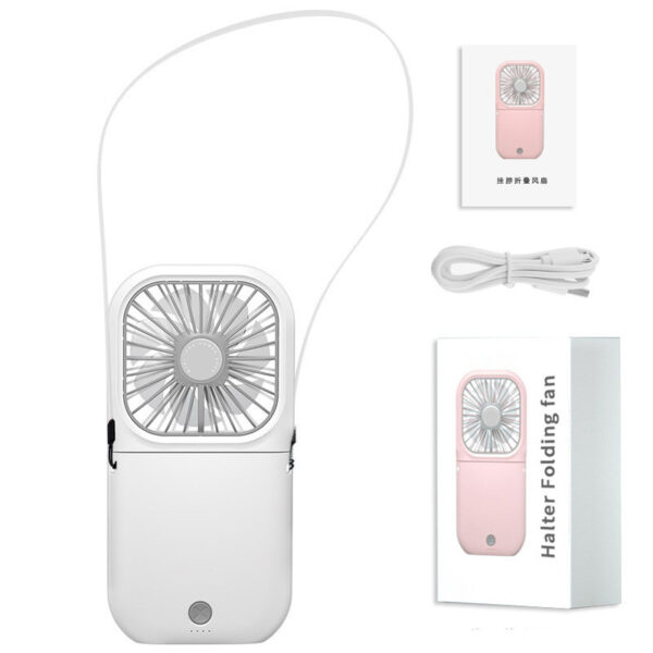 Hands-free Neck-Fan Band Hands-Free Hanging USB Rechargeable Dual Cooling Fan Mini Air Cooler Summer Portable Foldable Fan - Image 7