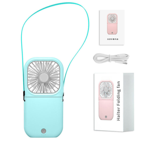 Hands-free Neck-Fan Band Hands-Free Hanging USB Rechargeable Dual Cooling Fan Mini Air Cooler Summer Portable Foldable Fan - Image 8