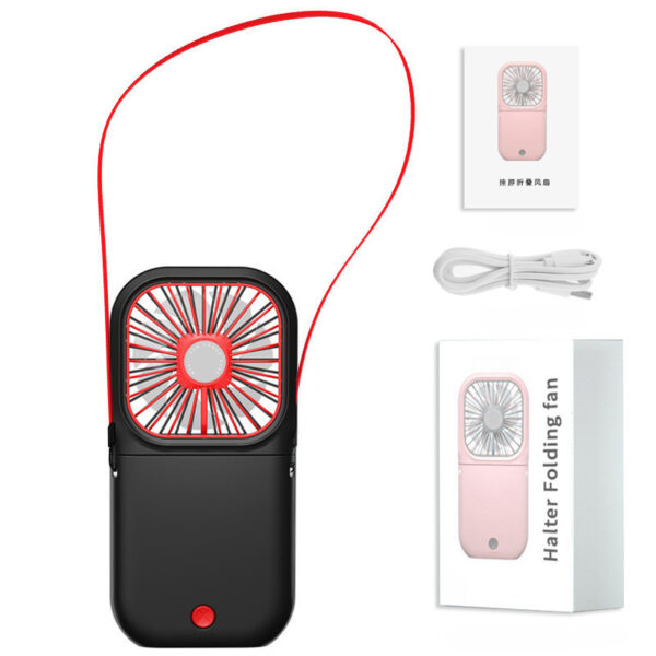 Hands-free Neck-Fan Band Hands-Free Hanging USB Rechargeable Dual Cooling Fan Mini Air Cooler Summer Portable Foldable Fan - Image 9