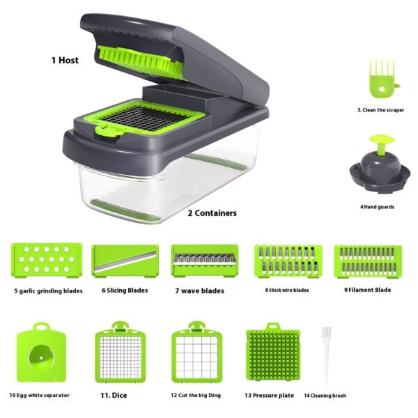 Household Multi-function Vegetable Chopper Kitchen 15-in-one - Image 8