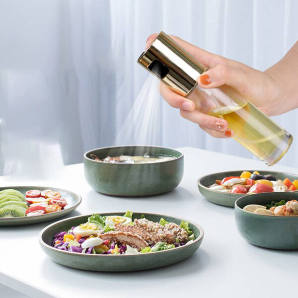 BBQ Healthy Kitchen Cooking Oil Vinegar Spray Bottle Push Type Oil Spray BottlePump Oil Tank Leakproof BBQ Sprayer BBQ Tools Kitchen Gadgets - Image 7