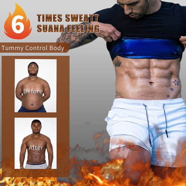 Sauna Shirt For Men Women Weight Loss Sweat Vest Suit Waist Trainer Shaper Slimming Workout Shapewear Tanks Fat Burner Shapewear - Image 8