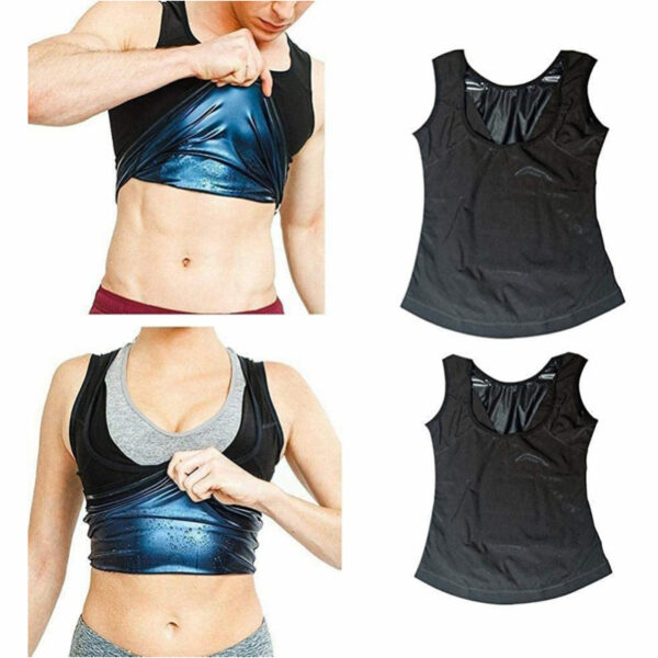 Sauna Shirt For Men Women Weight Loss Sweat Vest Suit Waist Trainer Shaper Slimming Workout Shapewear Tanks Fat Burner Shapewear - Image 3
