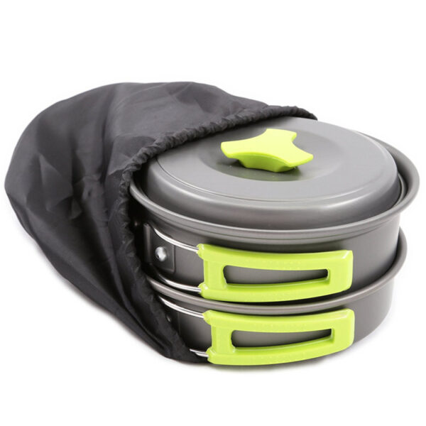 Outdoor Camping Pot Portable Combination 9 Piece Set - Image 5