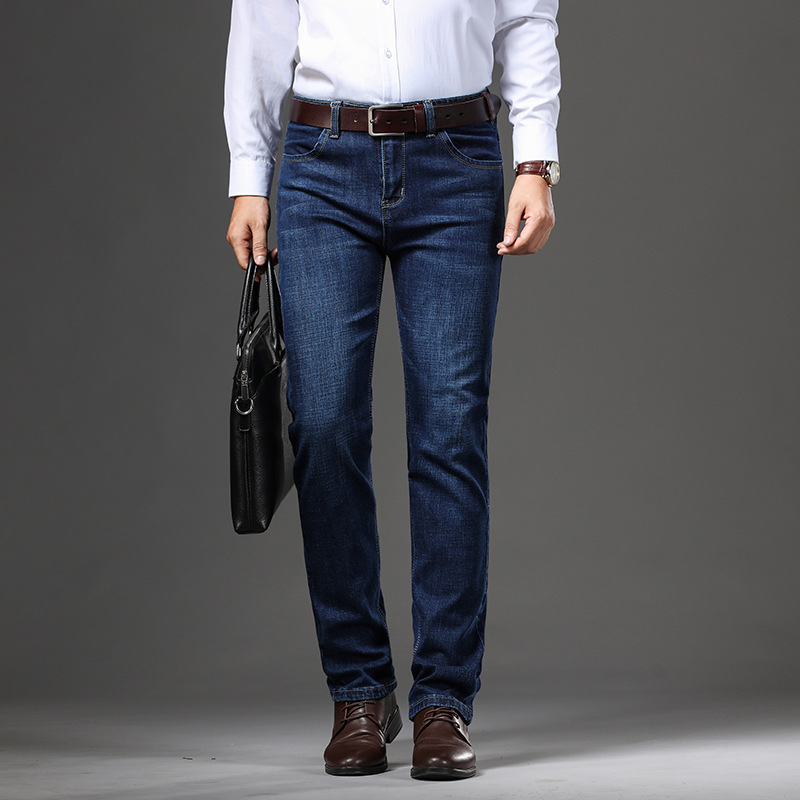 Stretch Jeans Autumn And Winter Loose Plus Size Business Casual Pants - Image 4