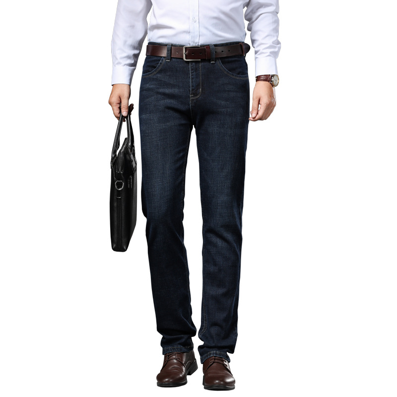 Stretch Jeans Autumn And Winter Loose Plus Size Business Casual Pants - Image 3