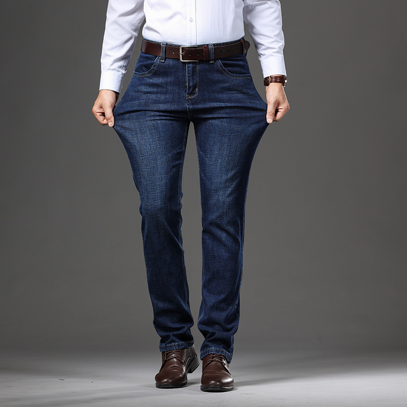 Stretch Jeans Autumn And Winter Loose Plus Size Business Casual Pants - Image 5
