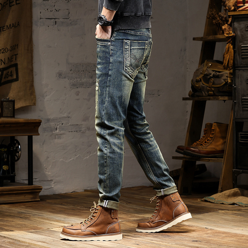 High-end Jeans Men's Stretch Nostalgic Retro - Image 5