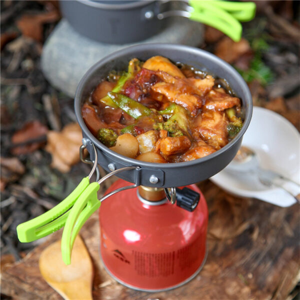 Outdoor Camping Pot Portable Combination 9 Piece Set - Image 3