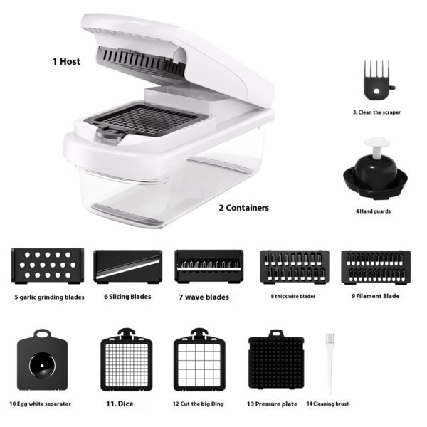 Household Multi-function Vegetable Chopper Kitchen 15-in-one - Image 6