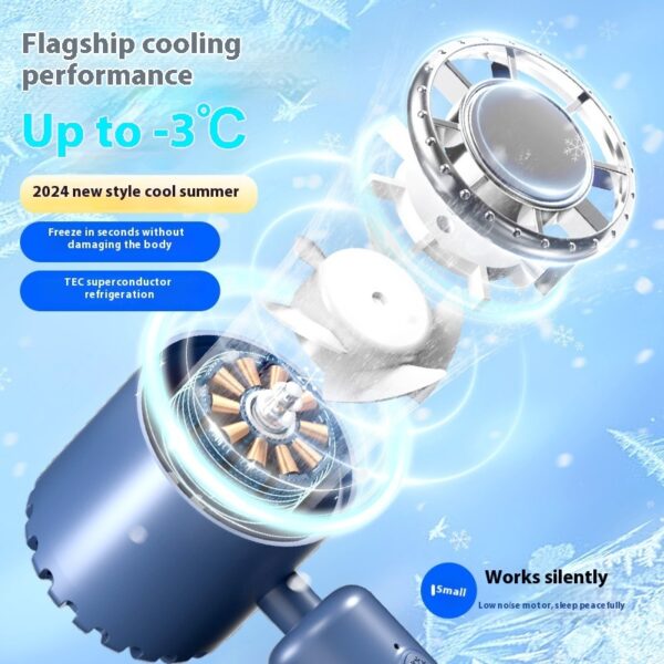 Portable Ice Compress Small Handheld Fan USB Rechargeable Cooling Fan - Image 5